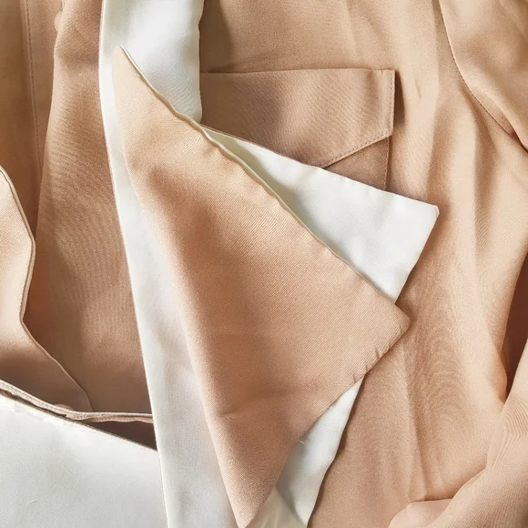 Vintage Dress Collared With Matching Kerchief And Belt/Bow Pink Mauve - Picture 14 of 16